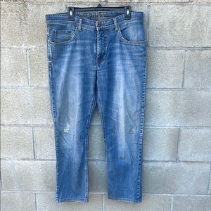 Mac Jeans Men's Blue Denim Distressed Well Worn Sustainably Made Long Pants 👖